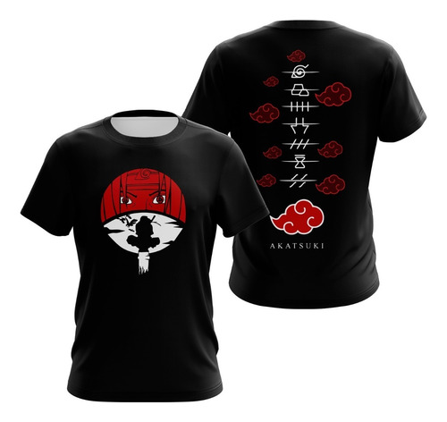 Camisa Exclusiva Uniforme Akatsuki Símbolos